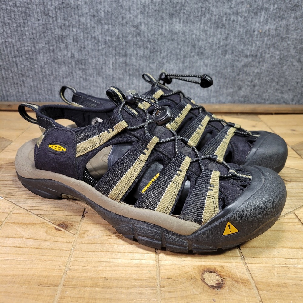 KEEN Newport H2 Mens 11.5 Closed Toe Water Sandals Tan Forest Night Black Shoes
